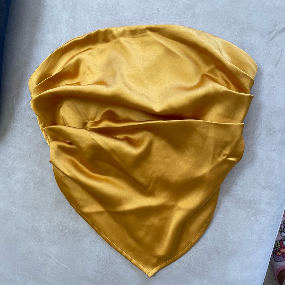 Forever 21 Satin Cropped Tube Top
